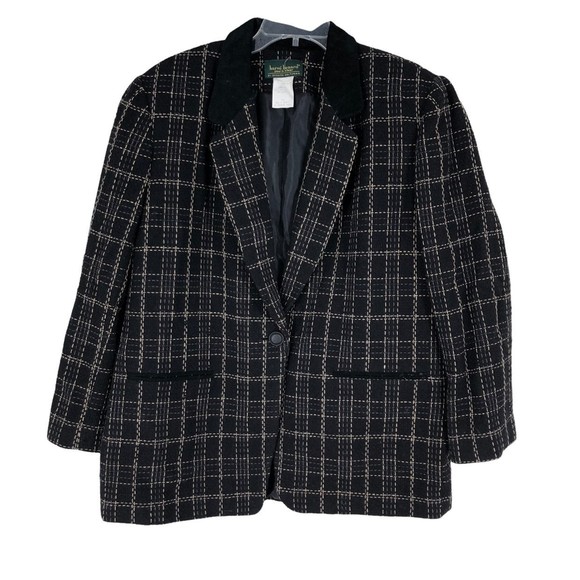 Vtg Harve' Benard Wool Blazer w/Detailed Stitching and a Suede Collar; Layering - Picture 1 of 11
